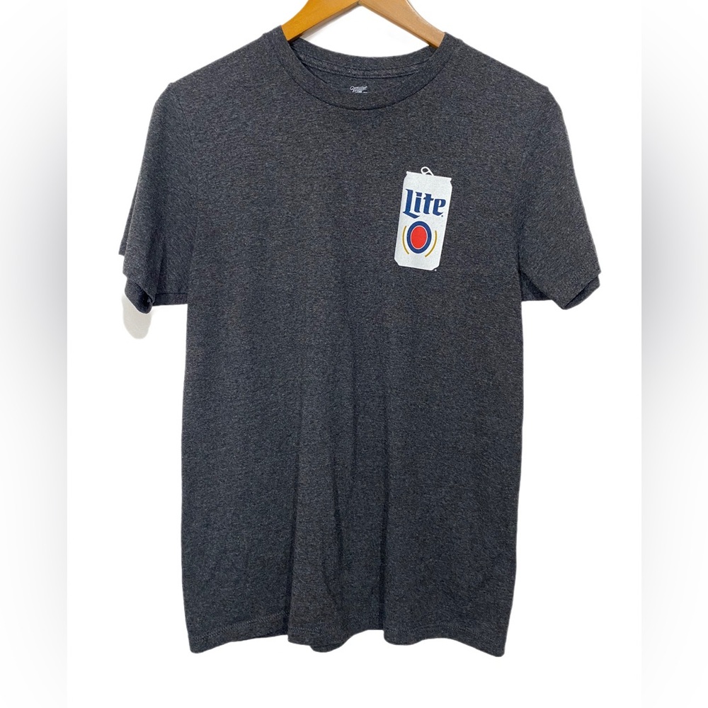 Vintage Style Miller Lite Gray Short Sleeve Graphic T-Shirt Women’s Small Iconic